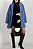 Casaco Longo de Lã Batida Azul Curves Plus Size - Imagem 1