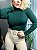 Tricot Cacharrel Iana com Gola Verde Escuro @usemika Feminina - Imagem 1