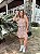 Vestido Curto Com Amarração no Pescoço Viscose Estampada Poli Nude @usemika Feminina - Imagem 1
