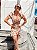 Saia Curta Babados Viscose Estampado Poli Nude @usemika Feminina - Imagem 3