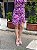 Saia Curta Babados Viscose Estampado Poli Roxo @usemika Feminina - Imagem 2