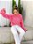 Tricot Com Aplicações à Mão Leona Rosa @usemika Feminino - Imagem 7