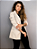Blazer Courino Com Botões Forrados Juliana @usemika Feminino - Imagem 1
