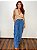 Calça Jeans Wide Leg Cargo Com Abertura Alana @usemika Feminino - Imagem 4