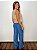 Calça Jeans Wide Leg Cargo Com Abertura Alana @usemika Feminino - Imagem 5