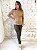 Blusa Canelada Manga Longa Gola Alta Monica @usemika Feminino - Imagem 3