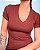 Blusa Malha Premium Decote V Eduarda @usemika Feminino - Imagem 5