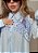 Camisa Crepe Com Bordado Azul Silvia @usemika Feminino - Imagem 6