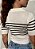 Blusa Modal Gola Polo Listrada Com Botões Olivia @usemika Feminino - Imagem 4