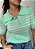 Blusa Modal Gola Polo Listrada Com Botões Olivia @usemika Feminino - Imagem 5