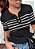 Blusa Modal Gola Polo Listrada Com Botões Olivia @usemika Feminino - Imagem 7