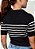 Blusa Modal Gola Polo Listrada Com Botões Olivia @usemika Feminino - Imagem 8