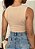Cropped Canelado Detalhe Em Conchas Ariel @usemika Feminino - Imagem 4