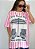 Tshirt Oversized Meia Malha Estampa Listras Miss Beach Estela @usemika Feminino - Imagem 1