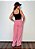 Calça Pantalona Textura de Listras Com Amarração Rafaela @usemika Feminino - Imagem 8
