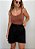 Short Tricoline Forrado Com Prega Angela @usemika Feminino - Imagem 1