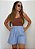 Short Tricoline Forrado Com Prega Angela @usemika Feminino - Imagem 2