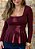 Blusa Canelada Manga Comprida Peplum Vanessa @usemika Feminino - Imagem 3