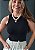Kit Poliamida Regata Fechada Zara Preto, Marrom Claro e Azul @usemika Feminino - Imagem 3
