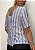 Camisa Viscose Listrada Transpassada Melodi @usemika Femnino - Imagem 4