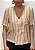 Camisa Viscose Listrada Transpassada Melodi @usemika Femnino - Imagem 7