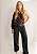 Calça Jeans Wideleg Estonado Black Com Strass Fabiana @usemika Feminino - Imagem 1