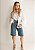 Jorts Jeans Com Listras Laterias Adriana @usemika Feminino - Imagem 1