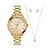 Kit Relógio Condor Feminino Dia A Dia Dourado COPC21JEZ/K4D Colar + brincos - Imagem 1