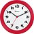 Relógio de Parede Herweg 6103-269 Redondo 21cm Vermelho - Imagem 1