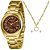 Kit Relógio Feminino Lince Dourado LRGM051L38 K0HNN2KX - Imagem 1