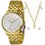 Relógio Lince Feminino Dourado Kit Colar Cruz – LRGH223L40 - Imagem 1