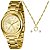 Relógio Lince Feminino Dourado Colar e Brincos LRGM051L38 - Imagem 1