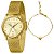 Relógio Lince Feminino Dourado Colar e Brincos LRGM061L34 - Imagem 1