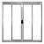 JANELA ALUMINIO 1,20 X 1,50 C/4 FOLHAS VIDRO LISO - Imagem 1
