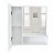 Armário MDF para banheiro com espelho, nicho, porta colorida, espelheira - branco - Imagem 3