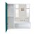 Armário MDF para banheiro com espelho, nicho, porta colorida, espelheira - Ágata turquesa - Imagem 3