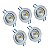 kit 5 unidades Spot de LED embutir redondo direcionável 3w branco frio - Imagem 1
