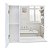 Armário MDF para banheiro com espelho, prateleira, porta colorida - Branco - Imagem 2