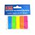 Marcador Bloco Adesivo Postit Retangular Neon 5 Cores (Amarelo, Laranja, Verde, Rosa, Azul) 40 x 5 mm com 25 folhas cada Kaz Ref: KZ4300 - Imagem 1