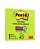 Bloco Adesivo 3M Post-it Notas Adesivas Refil 654 76 X 76mm Verde Limão 1 Bloco (90 Folhas) Ref: HB004309603 - Imagem 1