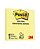 Bloco Adesivo 3M Post-it Notas Adesivas Refil 654 76 X 76mm Amarelo Canário 1 Bloco (100 Folhas) Ref: HB004443956 - Imagem 1