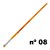 Pincel 815 - 08 Chato Cerda Natural Kaz - Imagem 1