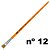 Pincel 815 - 12 Chato Cerda Natural Kaz - Imagem 1