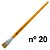 Pincel 815 - 20 Chato Cerda Natural Kaz - Imagem 1