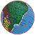 Globo Terrestre Gênio Político Aquarela Plástico Base Azul 21 cm Libreria - Imagem 2