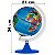 Globo Terrestre Gênio Político Aquarela Plástico Base Azul 21 cm Libreria - Imagem 1
