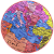 Globo Terrestre Continental Político Plástico Base Azul 30 cm Libreria - Imagem 2