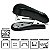 Grampeador Tilibra G101 Preto Mini Plástica 5,8cm 26/6 Ou 24/6 Até 12 Folhas Ref: 289108 - Imagem 1