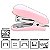 Grampeador Tilibra G101 Rosa Claro Mini Plástica 5,8cm 26/6 Ou 24/6 Até 12 Folhas Ref: 282944 - Imagem 1