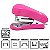 Grampeador Tilibra G101 Rosa Pink Mini Plástica 5,8cm 26/6 Ou 24/6 Até 12 Folhas Ref: 243485 - Imagem 1